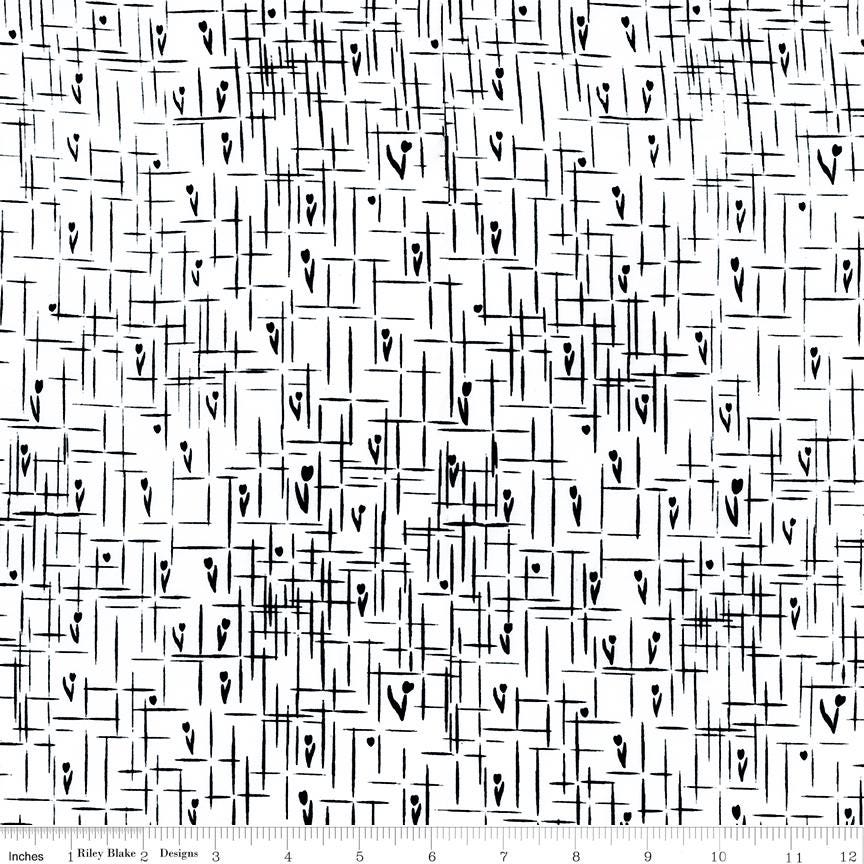 Expressions Batiks Flora Noire 5" Stacker, Riley Blake 5-23684-42, 5" Precut Black White Gray Batik Quilt Fabric Squares