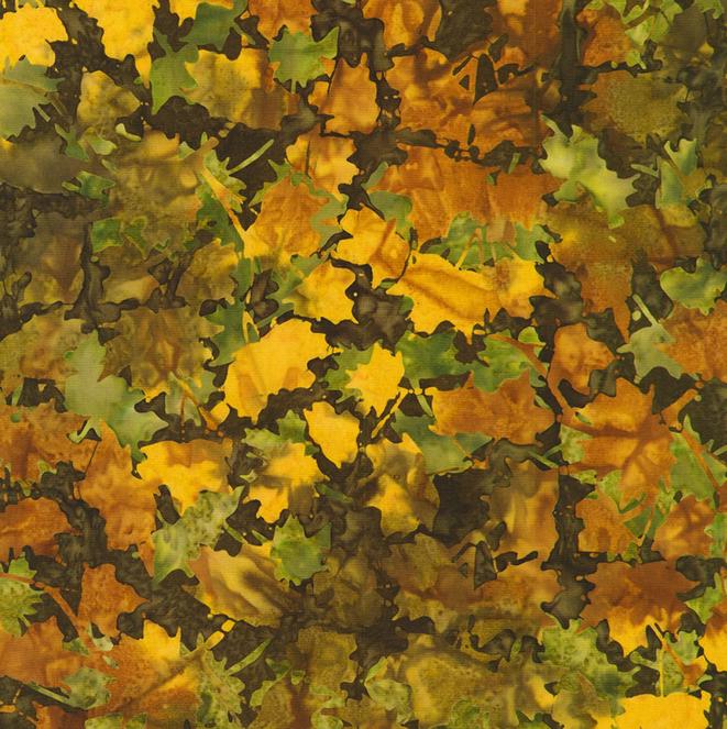 Artisan Batiks Aspen 10" Ten Square, Robert Kaufman TEN-1459-42, 10" Precut Autumn Fall Leaves Batik Fabric Squares