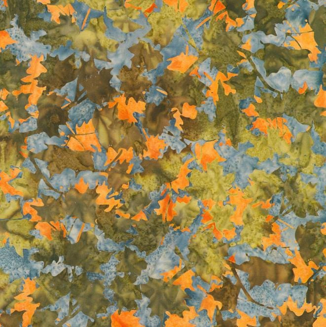 Artisan Batiks Aspen 10" Ten Square, Robert Kaufman TEN-1459-42, 10" Precut Autumn Fall Leaves Batik Fabric Squares