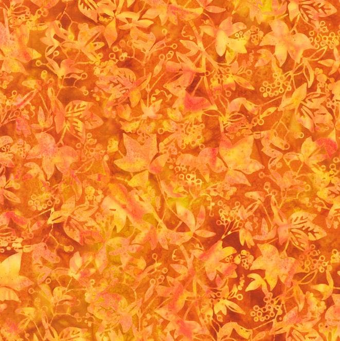 Artisan Batiks Aspen 2.5" Roll Up, Robert Kaufman RU-1386-40, 2.5" Precut Autumn Fall Leaves Batik Fabric Strips