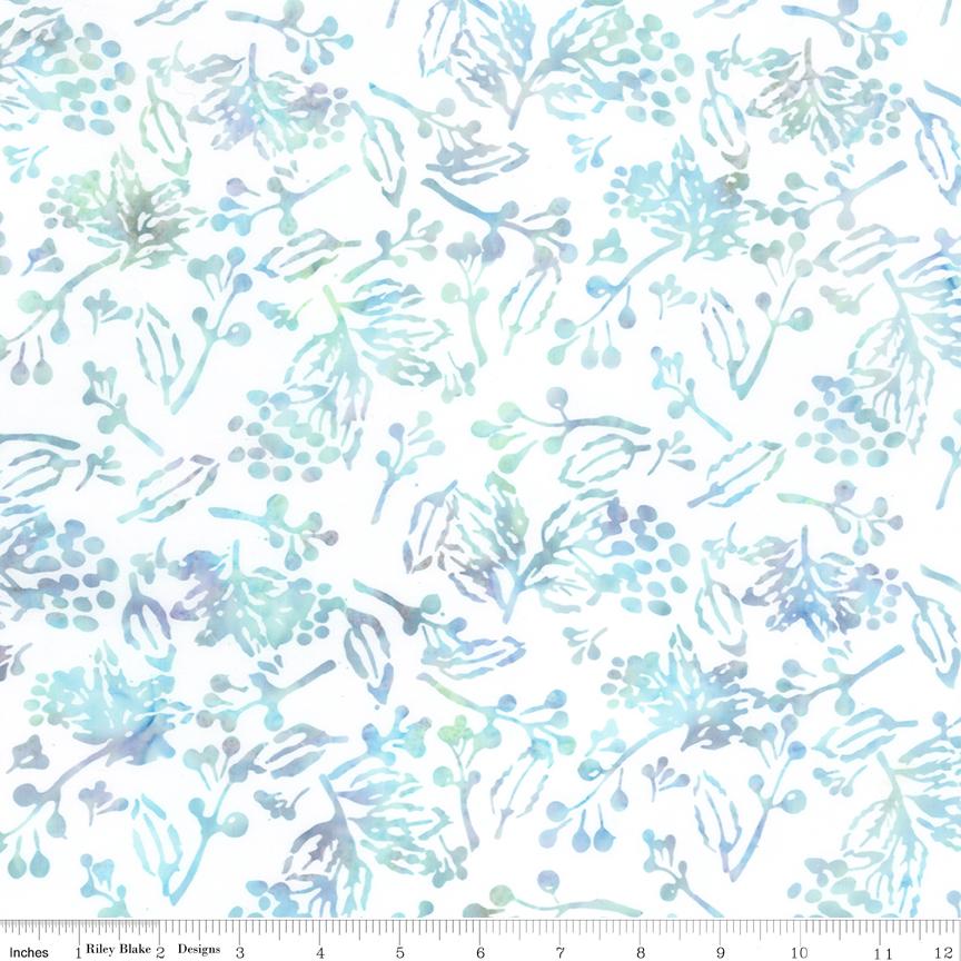 Expressions Batiks Holiday Charm 5" Stacker, Riley Blake 5-23664B-42 Midwinter Teal, Precut 5" Christmas Winter Batik Quilt Fabric Squares