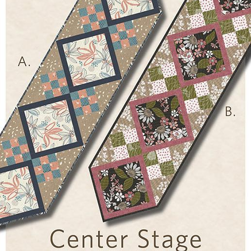 Center Stage Table Runner Quilt Pattern, Antler Quilt Design AQD124