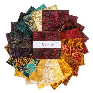 Expressions Batiks Legacy 5" Stacker, Riley Blake 5-23675-42, Precut 5" Autumn Fall Colors Batik Quilt Fabric Squares
