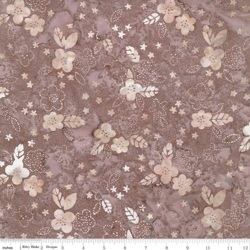 Expressions Batiks Boho 5" Stacker, Riley Blake 5-BT23777-42, Precut 5" Terra Cotta Teal Taupe Hearts Floral Batik Quilt Fabric Squares