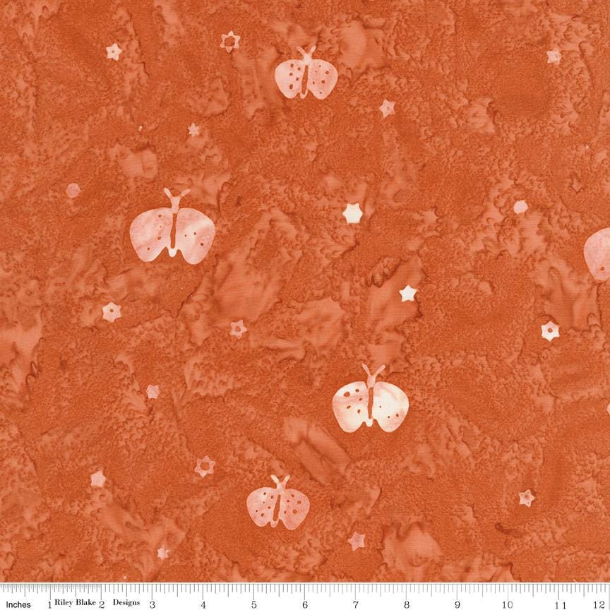 Expressions Batiks Boho 5" Stacker, Riley Blake 5-BT23777-42, Precut 5" Terra Cotta Teal Taupe Hearts Floral Batik Quilt Fabric Squares