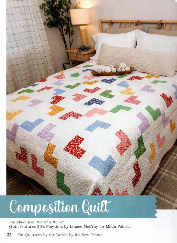 Fat Quarters by the Dozen Quilt Pattern Book, It's Sew Emma ISE963, 12 Quilt Projects