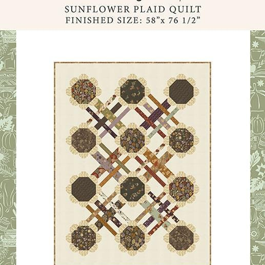 Sunflower Plaid Quilt Pattern, Fancy That Design FTD248