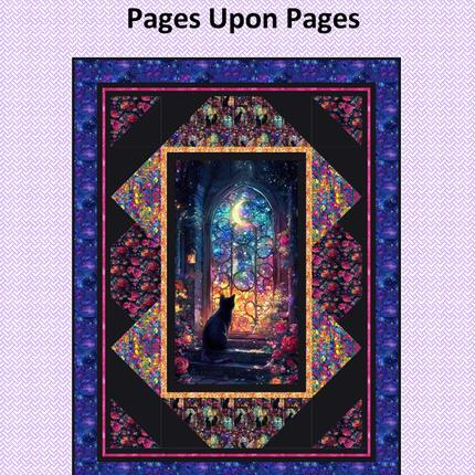 Pages Upon Pages Panel Frame Quilt Pattern, Tourmaline and Thyme TTQ-663