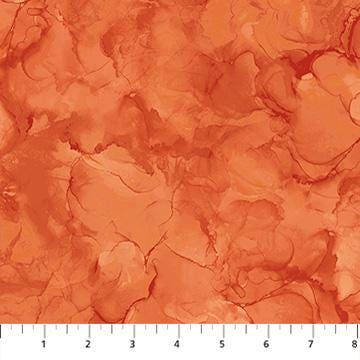 Mirage - Burnt Orange Watercolor Blender Fabric, Northcott 28270-54 Apricot, Autumn Fall Orange Tonal Texture Blender Fabric, By the Yard
