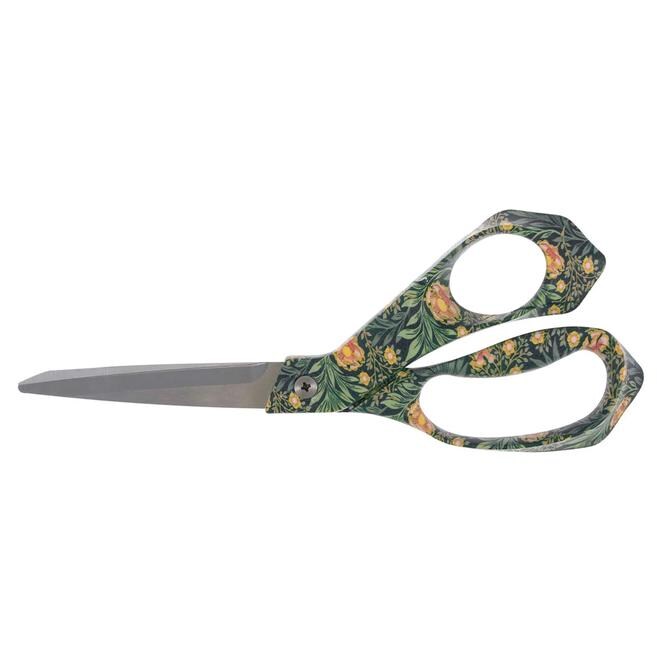 Floral 8.5" Dressmaker Scissors Morris Green, Hobby Gifts MR850-686-DB, Pink Green Yellow Floral Handle Scissors, Stainless Steel Blades