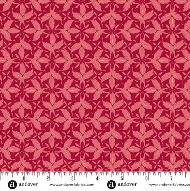Paradise 5" Charm Pack, Andover 5-PARA-42, 5" Precut Green Orange Purple Beige Red Blue Floral Fabric Charm Squares, Renee Nanneman