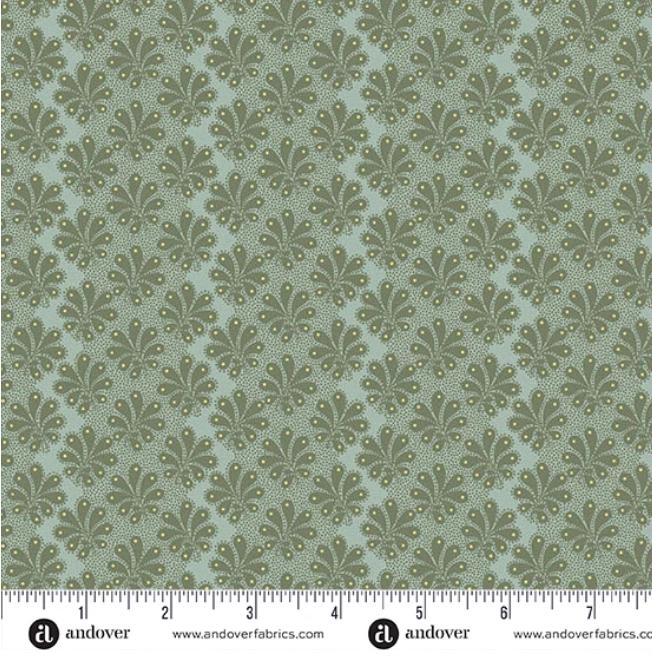 Paradise 5" Charm Pack, Andover 5-PARA-42, 5" Precut Green Orange Purple Beige Red Blue Floral Fabric Charm Squares, Renee Nanneman