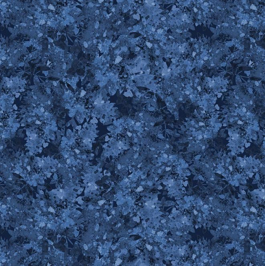 Mirage - Navy Blue Tonal Texture Blender Fabric, Wilmington Prints 40766-444, Dark Blue Blender Fabric, Cotton Quilting Fabric, By the Yard