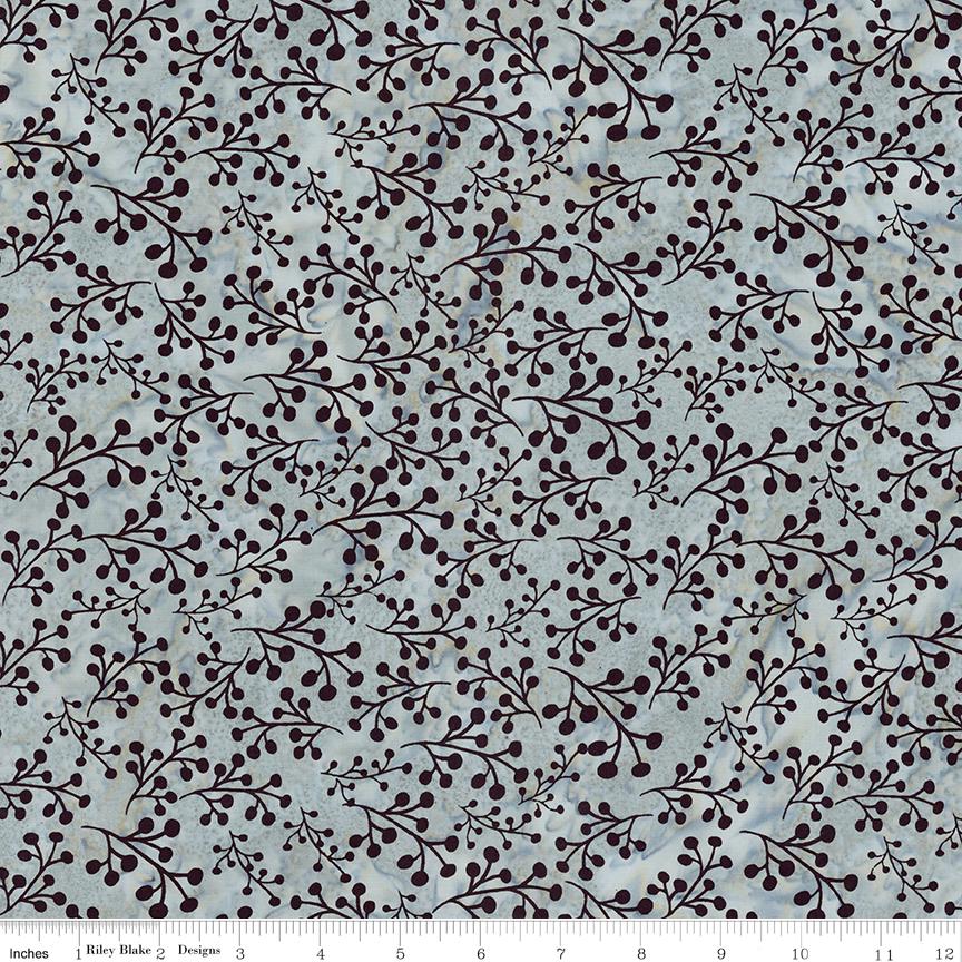 Expressions Batiks Flora Noire 5" Stacker, Riley Blake 5-23684-42, 5" Precut Black White Gray Batik Quilt Fabric Squares