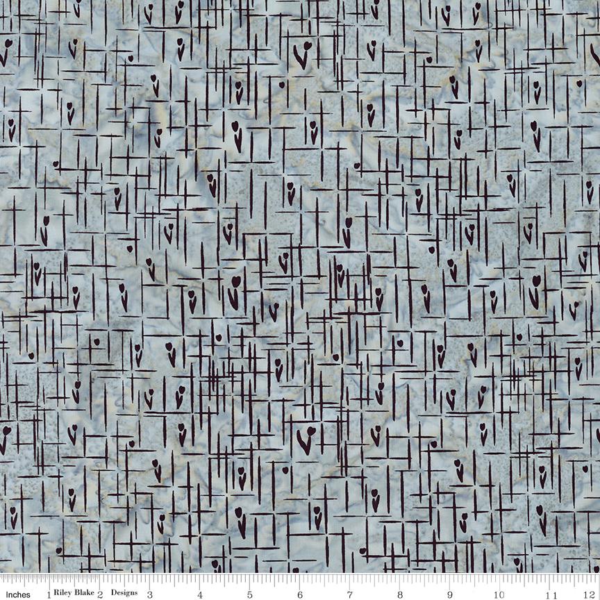 Expressions Batiks Flora Noire 5" Stacker, Riley Blake 5-23684-42, 5" Precut Black White Gray Batik Quilt Fabric Squares