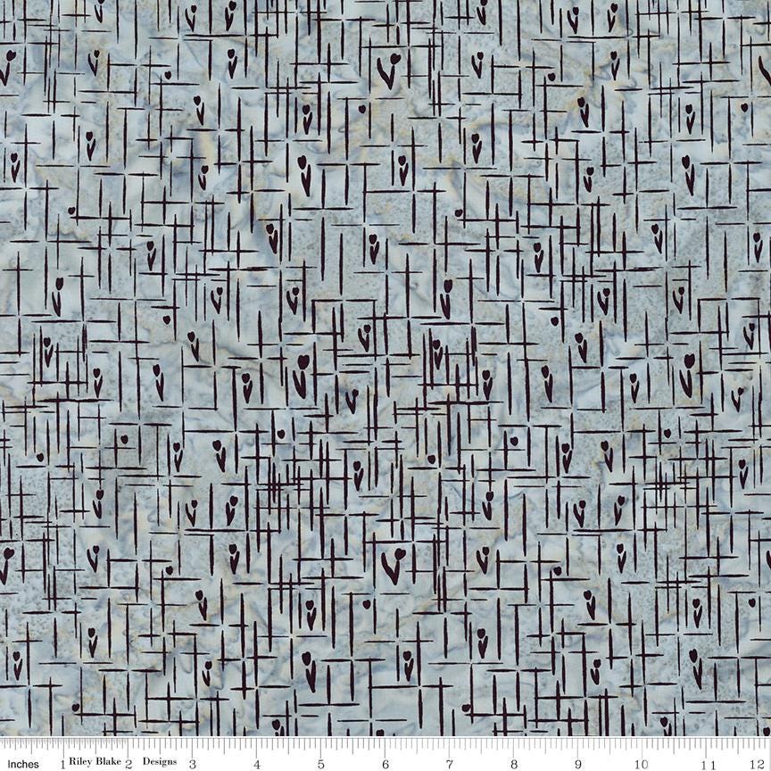 Expressions Batiks Flora Noire 2.5" Rolie Polie, Riley Blake RP-23684-40, 2.5" Precut Black White Gray Batik Quilt Fabric Strips