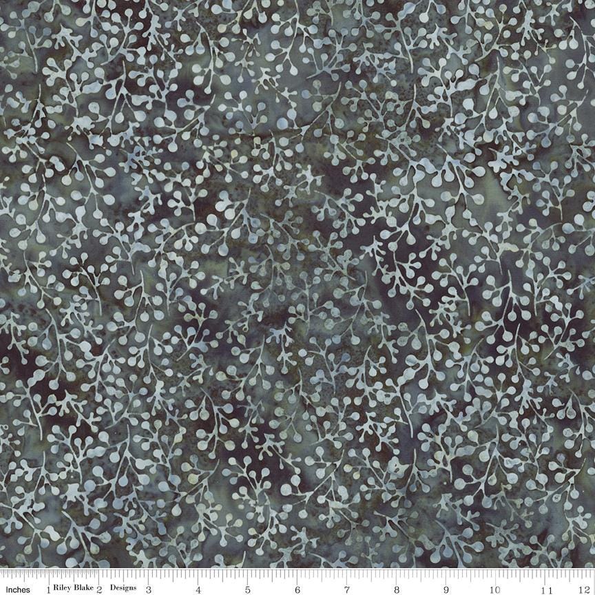 Expressions Batiks Flora Noire 2.5" Rolie Polie, Riley Blake RP-23684-40, 2.5" Precut Black White Gray Batik Quilt Fabric Strips