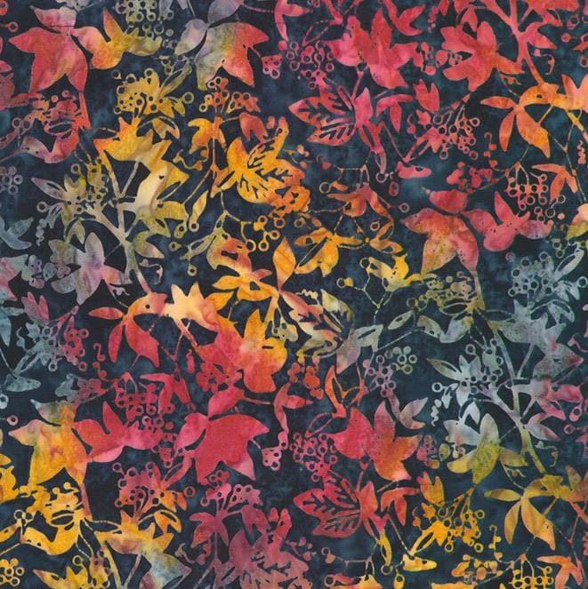 Artisan Batiks Aspen 5" Charm Squares, Robert Kaufman CHS-1386-42, 5" Precut Autumn Fall Leaves Batik Fabric Squares