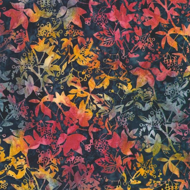 Artisan Batiks Aspen 10" Ten Square, Robert Kaufman TEN-1459-42, 10" Precut Autumn Fall Leaves Batik Fabric Squares