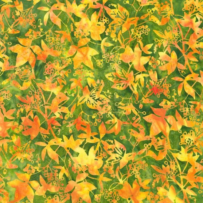 Artisan Batiks Aspen 10" Ten Square, Robert Kaufman TEN-1459-42, 10" Precut Autumn Fall Leaves Batik Fabric Squares