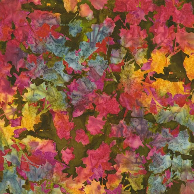 Artisan Batiks Aspen 10" Ten Square, Robert Kaufman TEN-1459-42, 10" Precut Autumn Fall Leaves Batik Fabric Squares