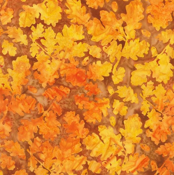 Artisan Batiks Aspen 2.5" Roll Up, Robert Kaufman RU-1386-40, 2.5" Precut Autumn Fall Leaves Batik Fabric Strips