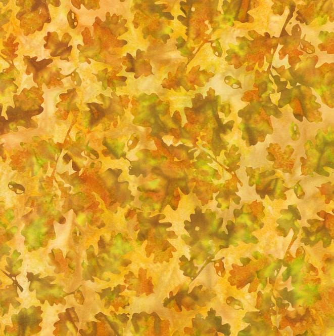 Artisan Batiks Aspen 2.5" Roll Up, Robert Kaufman RU-1386-40, 2.5" Precut Autumn Fall Leaves Batik Fabric Strips