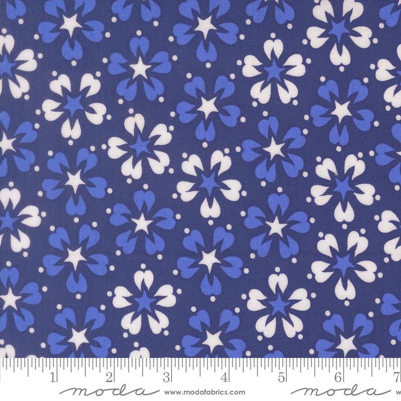 On the Porch 5" Charm Pack, Moda 22510PP, 5" Precut Patriotic Floral Fabric Squares, Me and My Sister