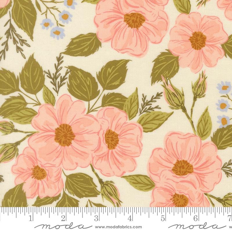 Wildbriar 10" Layer Cake, Moda 43220LC, 10" Precut Pink Blue Golden Brown Floral Fabric Squares, Sweetfire Road