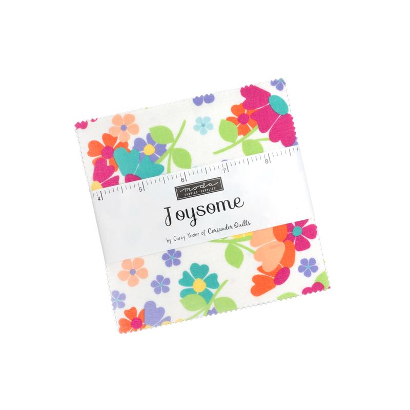 Joysome 5" Charm Pack, Moda 29250PP, 5" Precut Multicolored Floral Charm Pack Fabric Squares, Cory Yoder, Coriander
