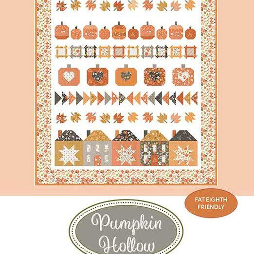 Pumpkin Hollow Sampler Row Quilt Pattern, Quilting Life Designs QLD279