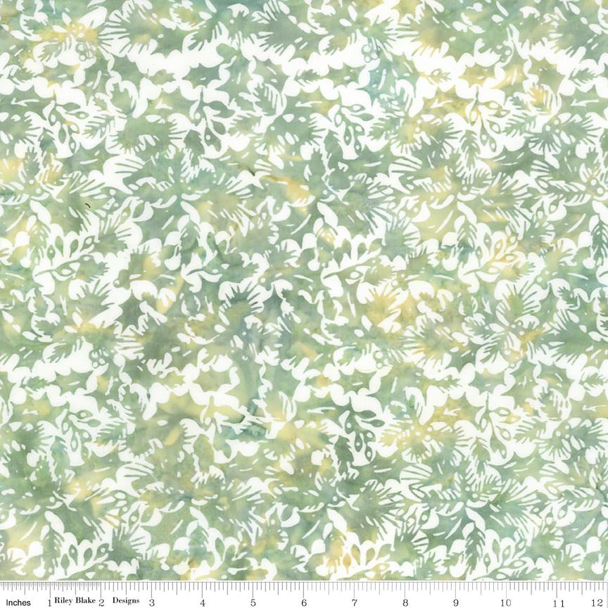 Expressions Batiks Holiday Charm 5" Stacker, Riley Blake 5-23664B-42 Midwinter Teal, Precut 5" Christmas Winter Batik Quilt Fabric Squares