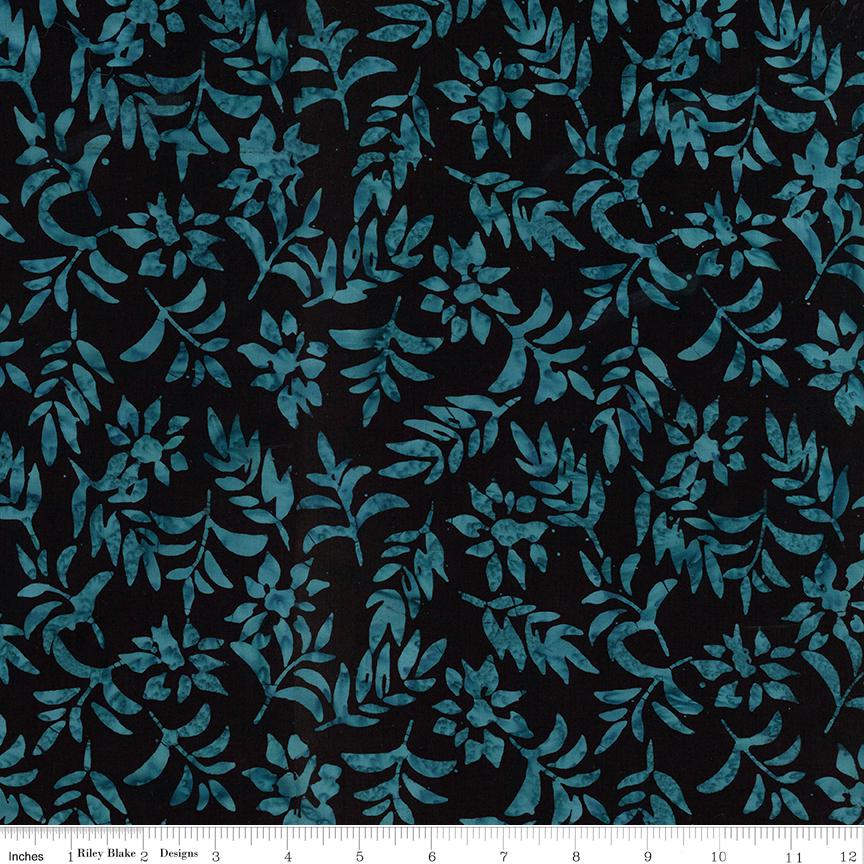 Expressions Batiks Holiday Charm 5" Stacker, Riley Blake 5-23664B-42 Midwinter Teal, Precut 5" Christmas Winter Batik Quilt Fabric Squares