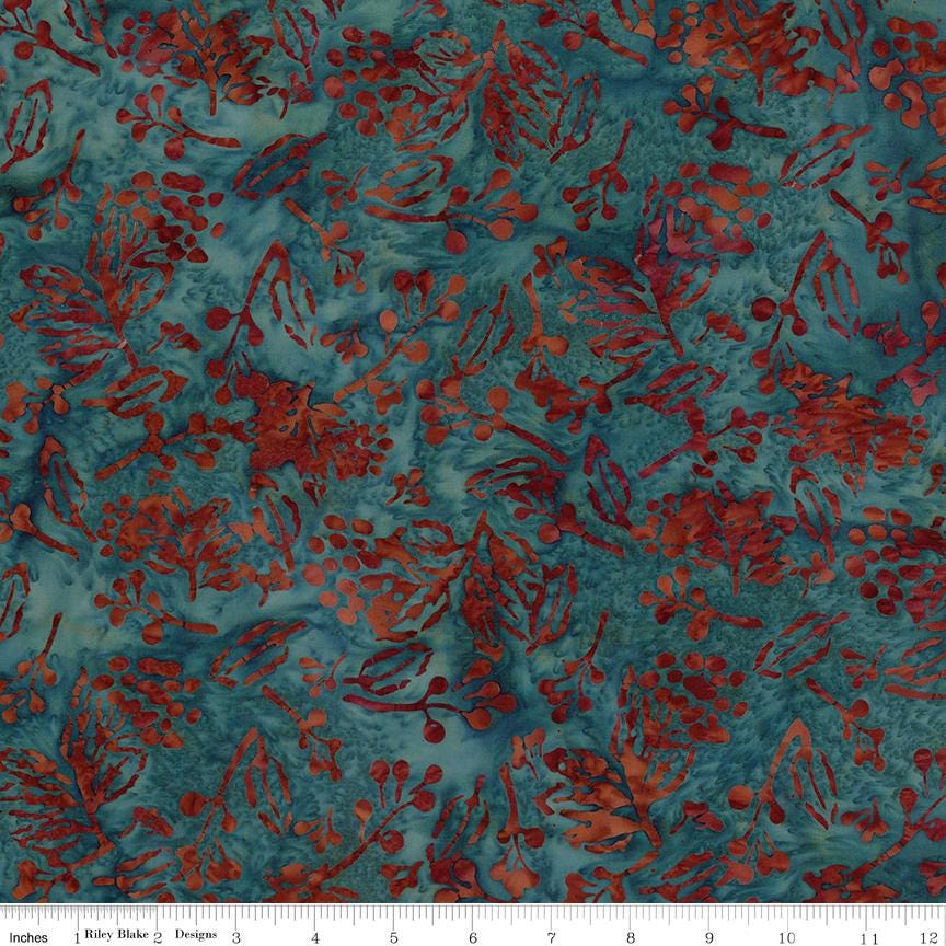 Expressions Batiks Holiday Charm 5" Stacker, Riley Blake 5-23664C-42 Smoky Grove, Precut 5" Christmas Winter Batik Quilt Fabric Squares
