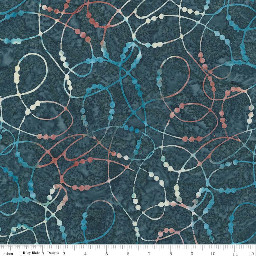 Expressions Batiks Verdant Muse 5" Stacker, Riley Blake 5-BT23786-42, Precut 5" Burgundy Gold Blue Cream Green Batik Fabric Squares, Gervais