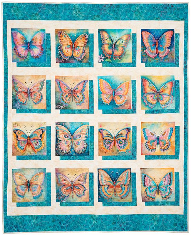 Panel Perfect 3-Yard Quilts Pattern Book, Fabric Cafe FC 032543, 8 Lap Throw Quilt Patterns for Panels