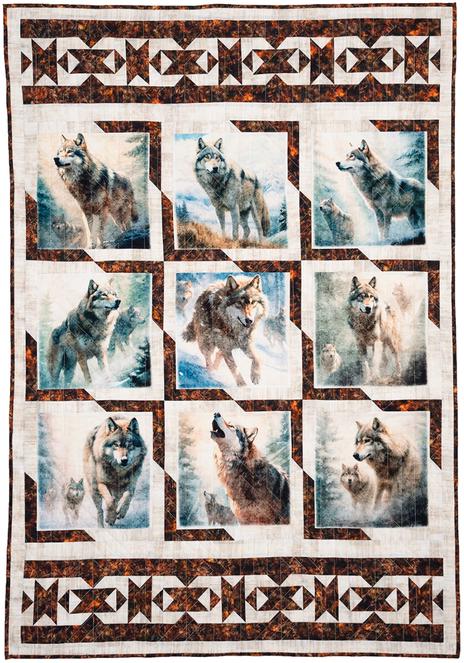 Panel Perfect 3-Yard Quilts Pattern Book, Fabric Cafe FC 032543, 8 Lap Throw Quilt Patterns for Panels