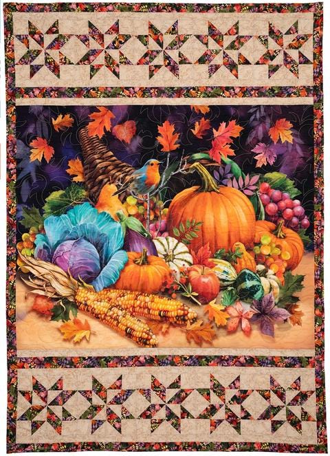 Panel Perfect 3-Yard Quilts Pattern Book, Fabric Cafe FC 032543, 8 Lap Throw Quilt Patterns for Panels