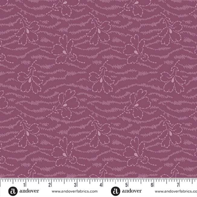Paradise 5" Charm Pack, Andover 5-PARA-42, 5" Precut Green Orange Purple Beige Red Blue Floral Fabric Charm Squares, Renee Nanneman