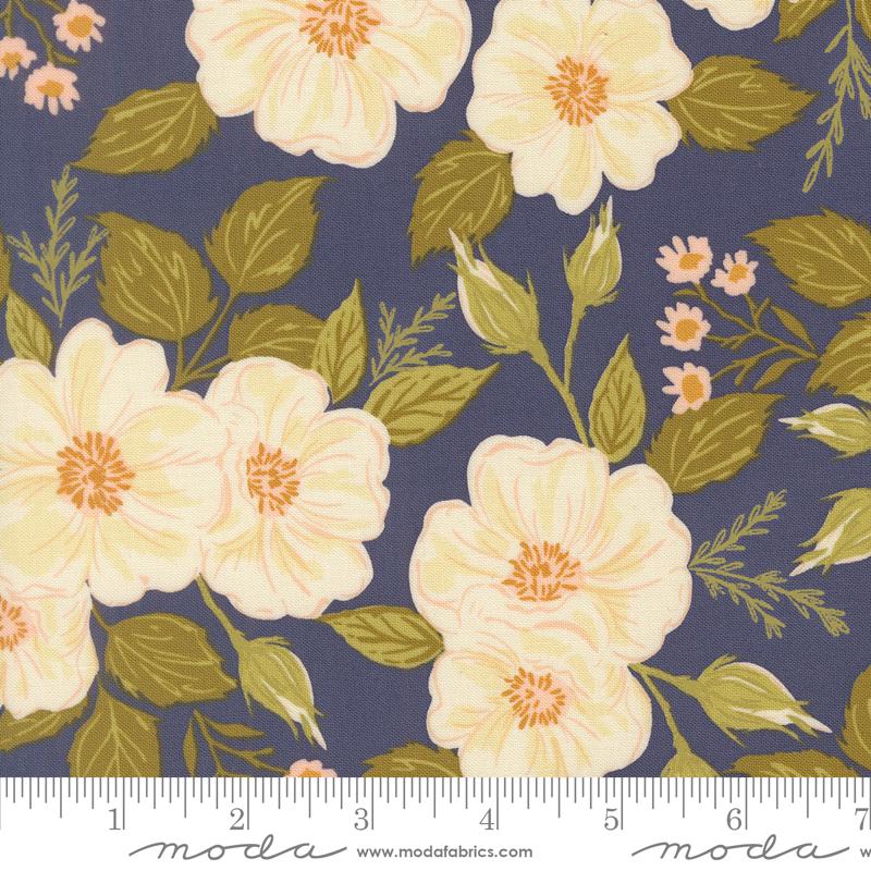 Wildbriar 5" Charm Pack, Moda 43220PP, 5" Precut Pink Blue Golden Brown Floral Charm Pack Fabric Squares, Sweetfire Road