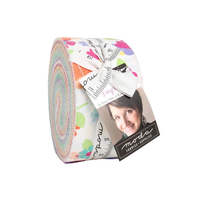 Joysome 2.5" Jelly Roll, Moda 29250JR, 2.5" Precut Multicolored Floral Fabric Strips, Corey Yoder, Coriander