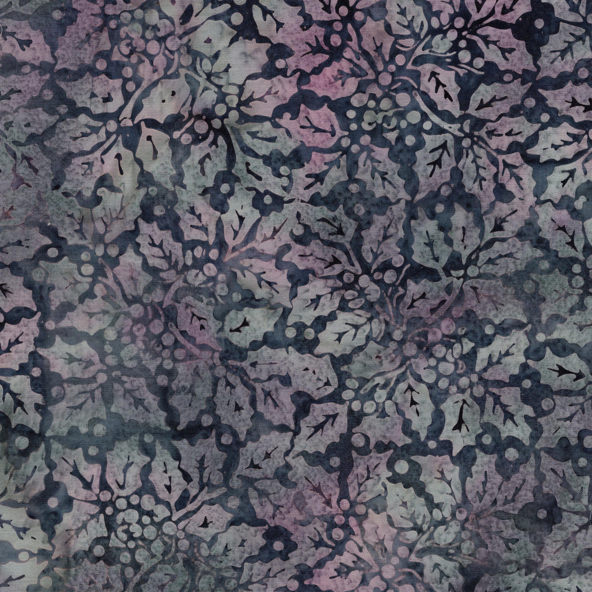 Midnight Snowfall 10" Stack, Island Batik, 10" Precut Navy Mauve White Gray Christmas Layer Cake Quilt Fabric Squares