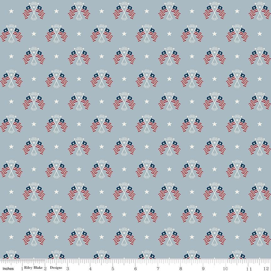 Independence 5" Stacker, Riley Blake 5-17330-42, Precut 5" USA Patriotic Icons Quilt Fabric Squares, RBD