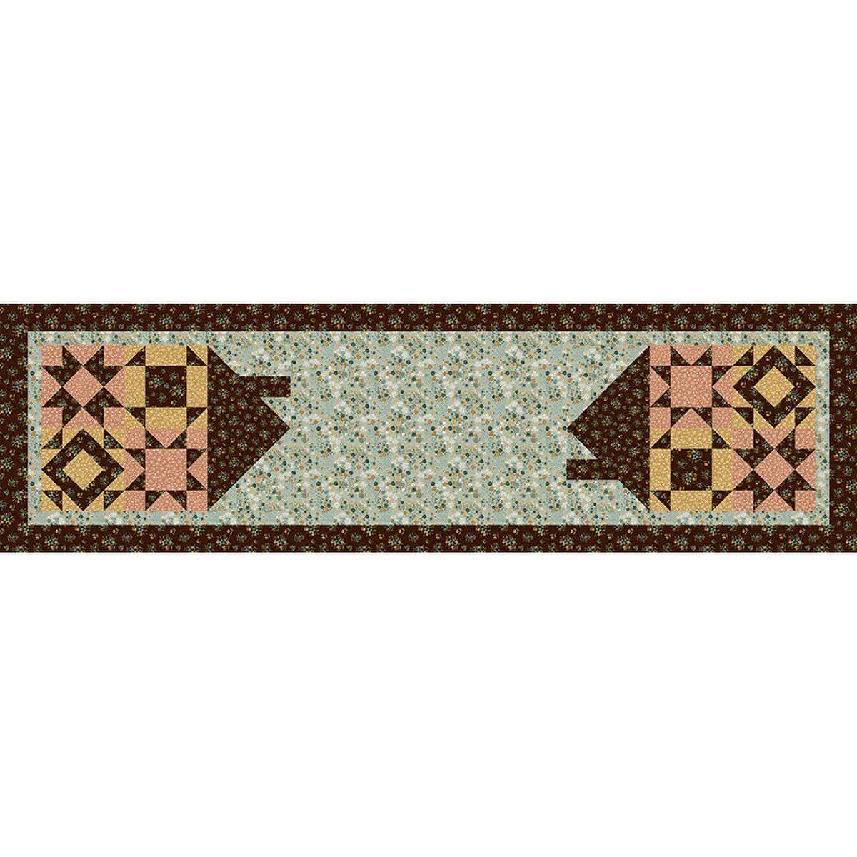 Building Blocks Table Runner Quilt Pattern, Pieces From My Heart PH860, Yardage Friendly Quilty Houses Table Quilt Pattern, Sandy Gervais