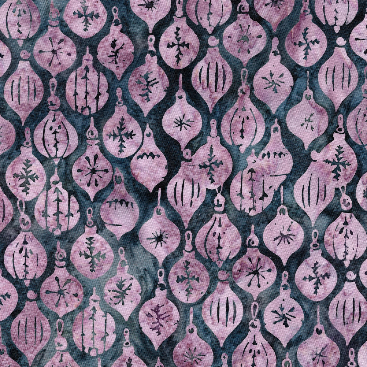 Midnight Snowfall 10" Stack, Island Batik, 10" Precut Navy Mauve White Gray Christmas Layer Cake Quilt Fabric Squares