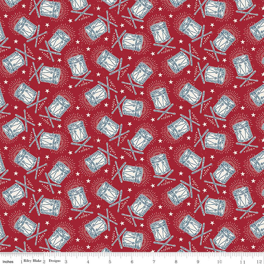 Independence 5" Stacker, Riley Blake 5-17330-42, Precut 5" USA Patriotic Icons Quilt Fabric Squares, RBD