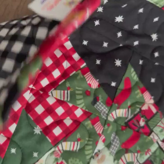 Christmas Quilted Table Runner, 18.5" x 37"