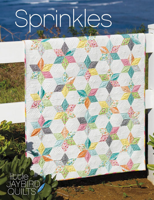 Sprinkles Quilt Pattern, Jaybird Quilts JBQ 160, Sidekick Pattern, Modern Quilt Pattern, Star Quilt Pattern, Baby Quilt Pattern