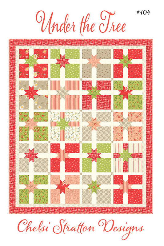 Under the Tree Quilt Pattern, Chelsi Stratton Designs CSD104, FQ Fat Quarter Friendly, Christmas Xmas Presents Throw Quilt Pattern