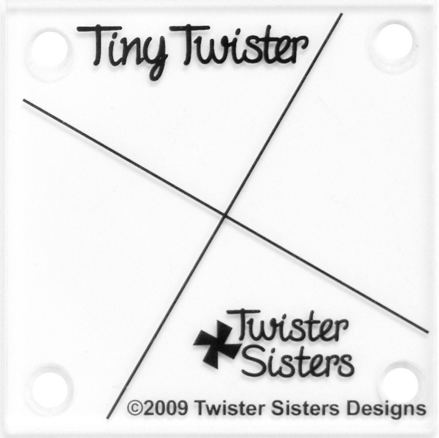 Tiny Twister Tool for 3.5" Inch Squares, Twister Sisters TINYTW35, Quilter's Twister Template, Scrap Treat Squares Friendly